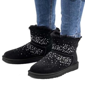 New UGG classic galaxy black embellished boots 7